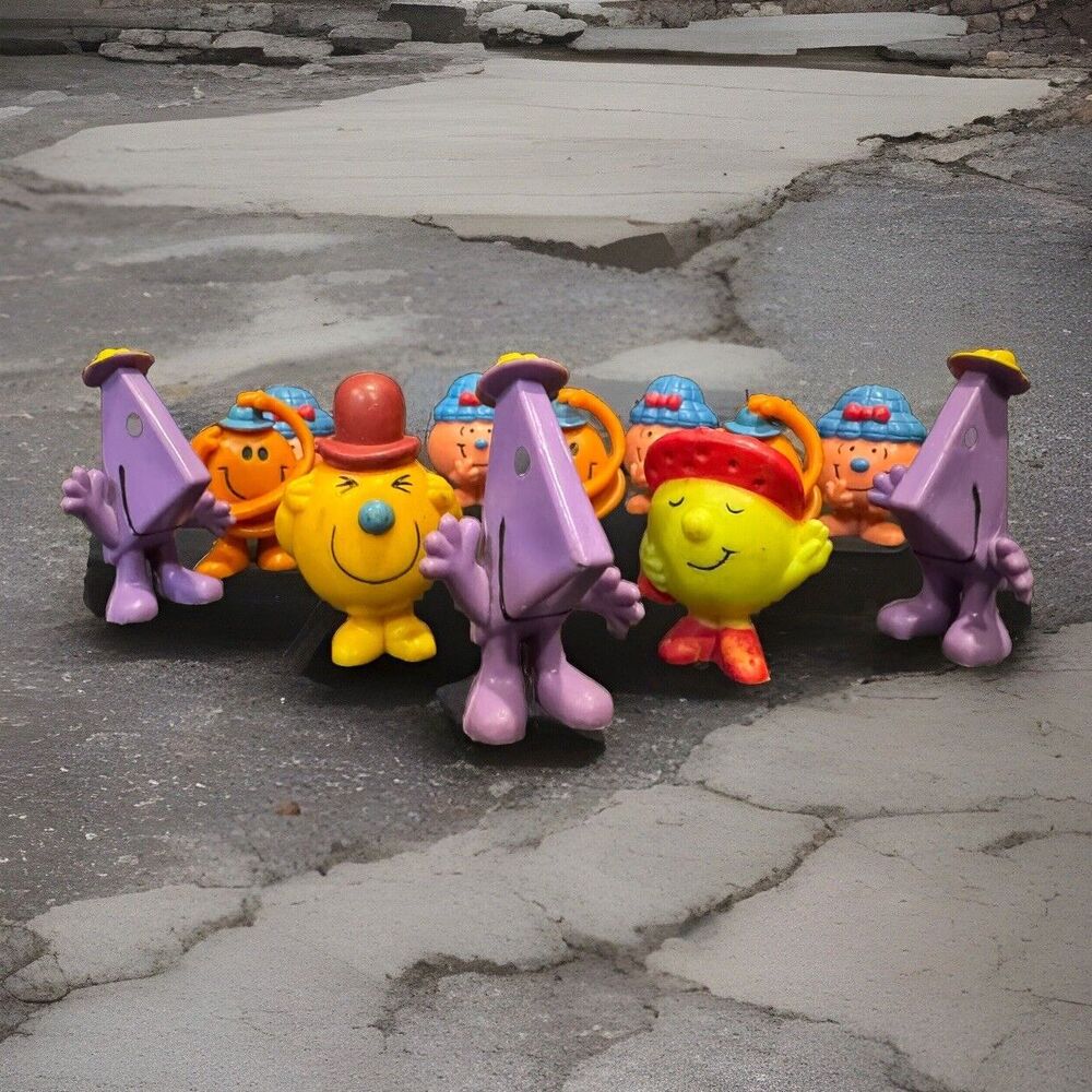 Vintage Arbys 1971 -1981 Little Miss & Mr Men Lot of 12 Figures Roger Hargreaves